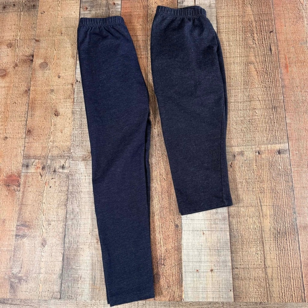 Girls Cat & Jack Jeggings Leggings Lot Size Large 10 12 Denim Look 3pc Basic - Picture 2 of 4